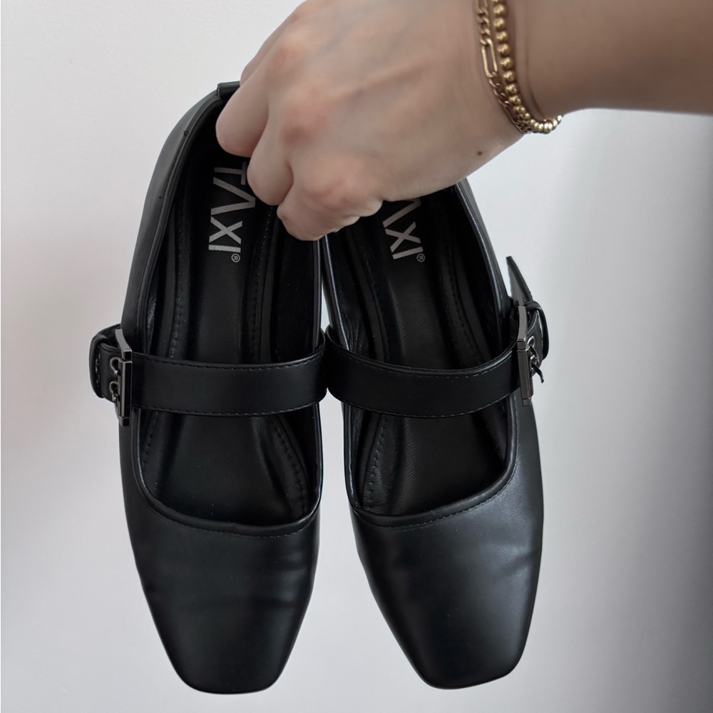 Taxi Black Mary Jane Shoes Sz 38 / 7.5 - Picture 4 of 7